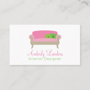 Elegant Settee Sofa Personalised Business Cards