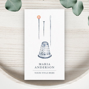 Elegant Sewing Needle Holder Tailor Business Card