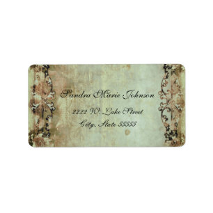 Elegant Shabby Chic Floral Address Label
