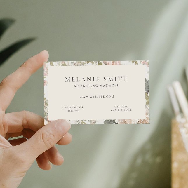 Elegant Shabby Chic Floral Business Card (Creator Uploaded)