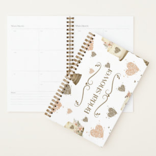elegant shabby style bridal shower planner