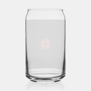 Elegant Shamrock-Shaped Design for St. Patrick's  Can Glass