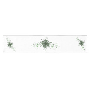 Elegant Shamrock Table Runner