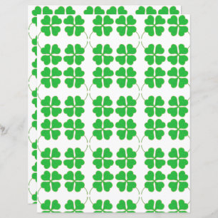 Elegant Shamrocks trimmed in gold Scrapbook Paper