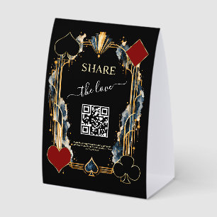 Elegant Share The Love Photo QR Code Wedding Sign