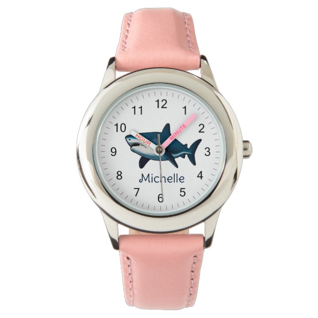 Elegant shark fish Personalised Watch (Front)