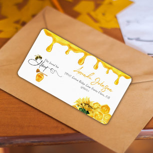 Elegant She Found Her Honey Bee Bridal Shower Label