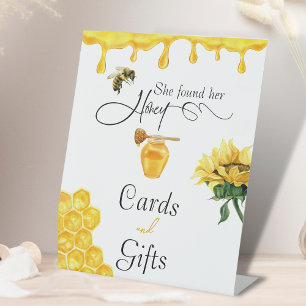 Elegant She Found Her Honey Bee Bridal Shower Pedestal Sign