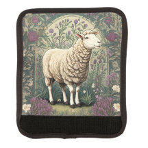 Elegant Sheep Lavender floral Background