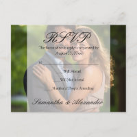 Elegant Sheer Overlay Photo Wedding