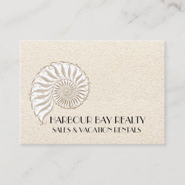 Elegant Shell Business Card (Front)