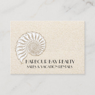 Elegant Shell Business Card - Choose Your Paper