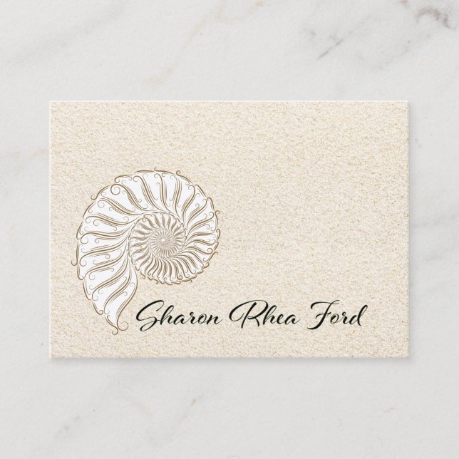 Elegant Shell Calling Card / Contacts / Business (Front)