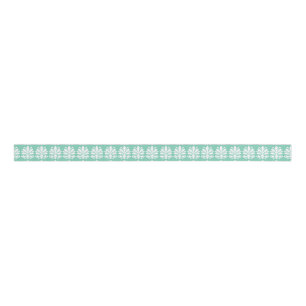 Elegant Shell Flourish Damask Pattern Grosgrain Ribbon