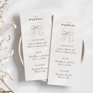Elegant She's Tying the Knot Bow Bridal Shower Menu