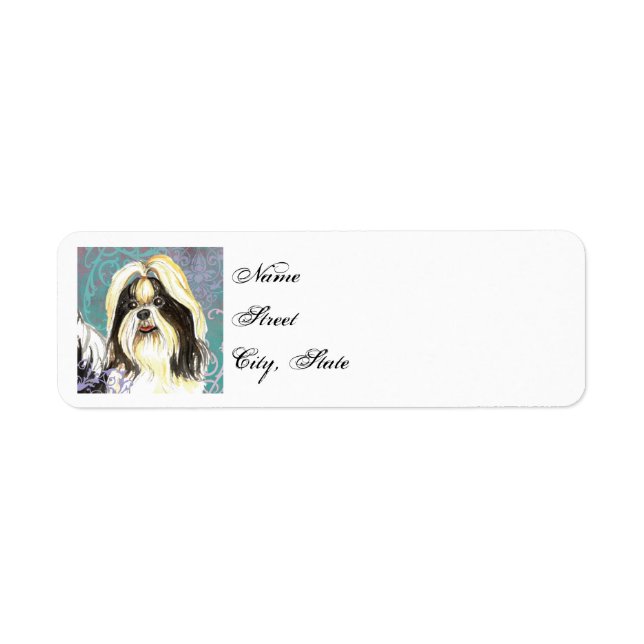 Elegant Shih Tzu Label Return Address Label (Front)