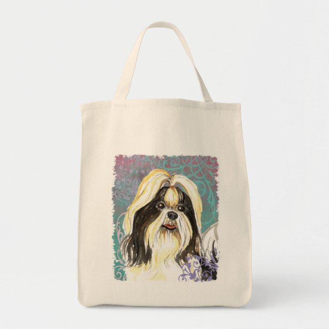 Elegant Shih Tzu Tote Bag (Front)