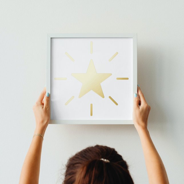 Elegant Shining Star Real Gold Foil Prints (Creator Uploaded)
