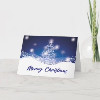 Elegant Shinny Christmas tree Card
