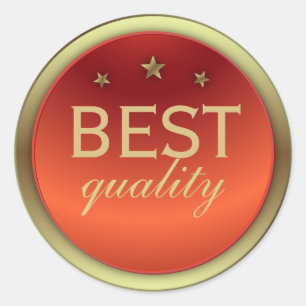 Elegant Shiny Gold and Red Best  Quality Label 