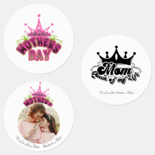 Elegant Shiny Pink Queen Crown Happy mothers day 