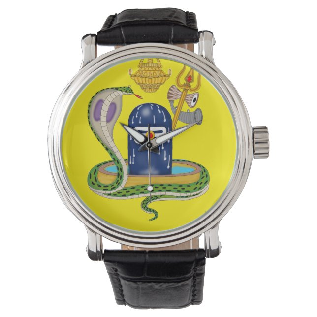 Elegant Shivlingam Clock – Divine Timepiece for Sp Watch (Front)