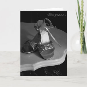Elegant Shoes Maid of Honour Greeting Card