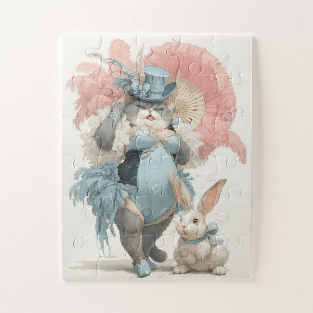 Elegant Show Bunny Jigsaw Puzzle (Vertical)