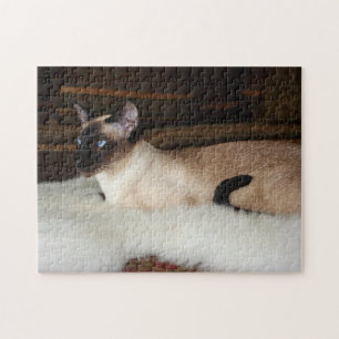 Elegant Siamese Cat Jigsaw Puzzle