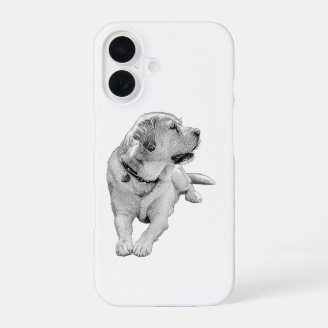 Elegant Sideview – Labrador iPhone 16 Case (Back)