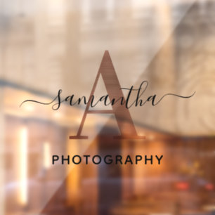 Elegant Signature Rose Gold A Monogram Logo