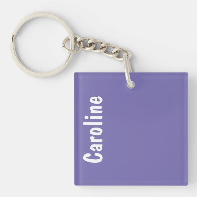 Elegant Signature Script Monogram Key Ring (Front)