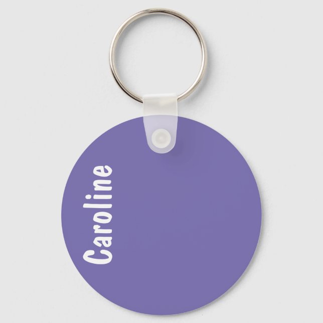 Elegant Signature Script Monogram Key Ring (Front)