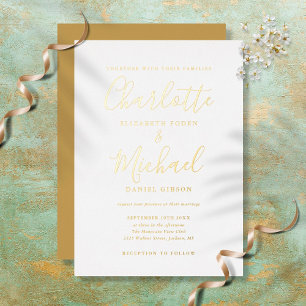 Elegant Signature Script Wedding Gold