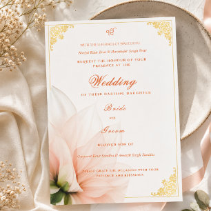 Elegant Sikh Wedding Punjabi Wedding Invitation