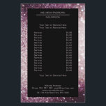 Elegant Silber Lila beidseitig Flyer<br><div class="desc">Ein elegantes und raffiniertes Design mit einem digitalen Bild aus Silber-Lila-Glitter. Achtung: Bei der Herstellung wird keine echte Folie verwendt,  sondern nur die Farbe gründlich aufgedruckt. Füge deine Daten,  Logo,  Firmendetails und Bilder in Minuten Hinzu.</div>