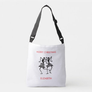 Elegant, Silhouette Celebration Dance, Pink Crossbody Bag