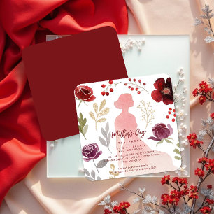 Elegant Silhouette Mothers Day Tea Party Invitation