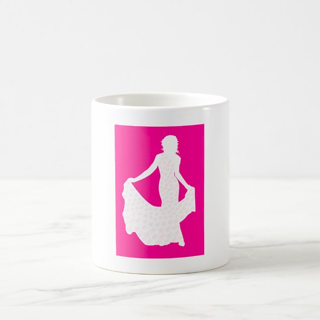 Elegant Silhouette of a Woman in Flowing Gown  Coffee Mug (Creator Uploaded)
