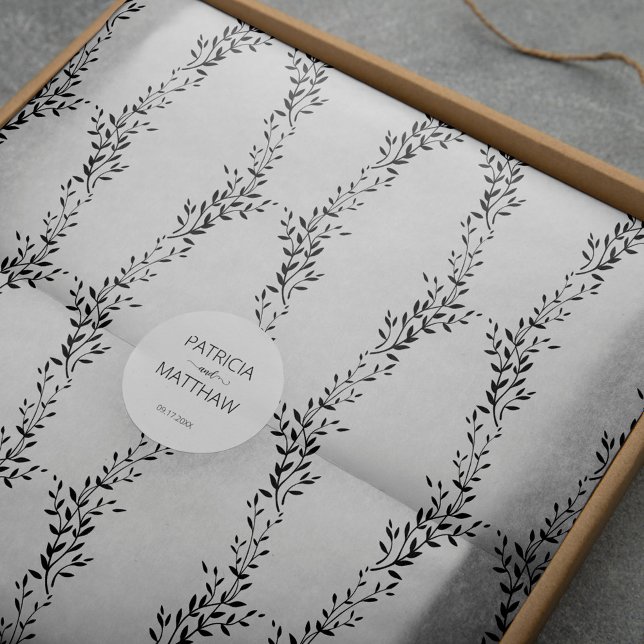 Elegant silhouette of leaves wrapping paper (Creator Uploaded)
