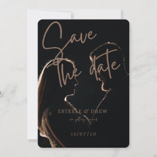 Elegant Silhouette Photo Save the Date Invitation
