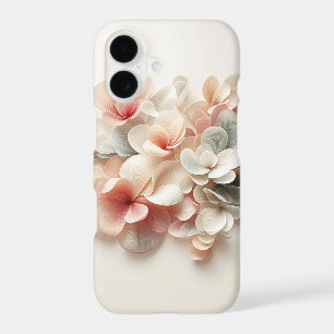Elegant Silk Layered Floral Abstract - Soft Blush