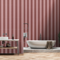 Elegant Silk Rose and Shy Pink Striped Pattern