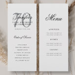 Elegant Silver 70th Birthday Program Menu<br><div class="desc">Elegant "Birthday Party Program" design with a sophisticated script typography w/ custom text.</div>