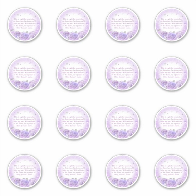 Elegant Silver and Light Purple Rose Butterfly (Front)