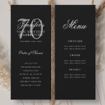 Elegant Silver Black 70th Birthday Program Menu<br><div class="desc">Elegant "Birthday Party Program" design with a sophisticated script typography w/ custom text.</div>