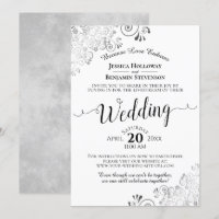 Elegant Silver, Black & White Wedding Livestream