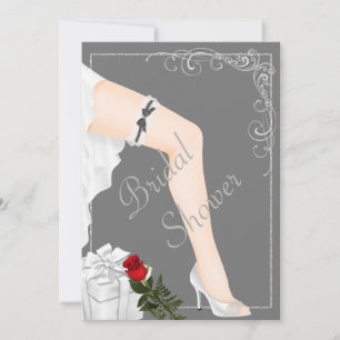 Elegant Silver Bridal Shower Invitation