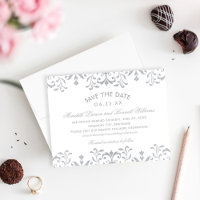 Elegant Silver Damask Wedding