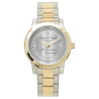 Elegant Silver Diamonds 25th Wedding Anniversary